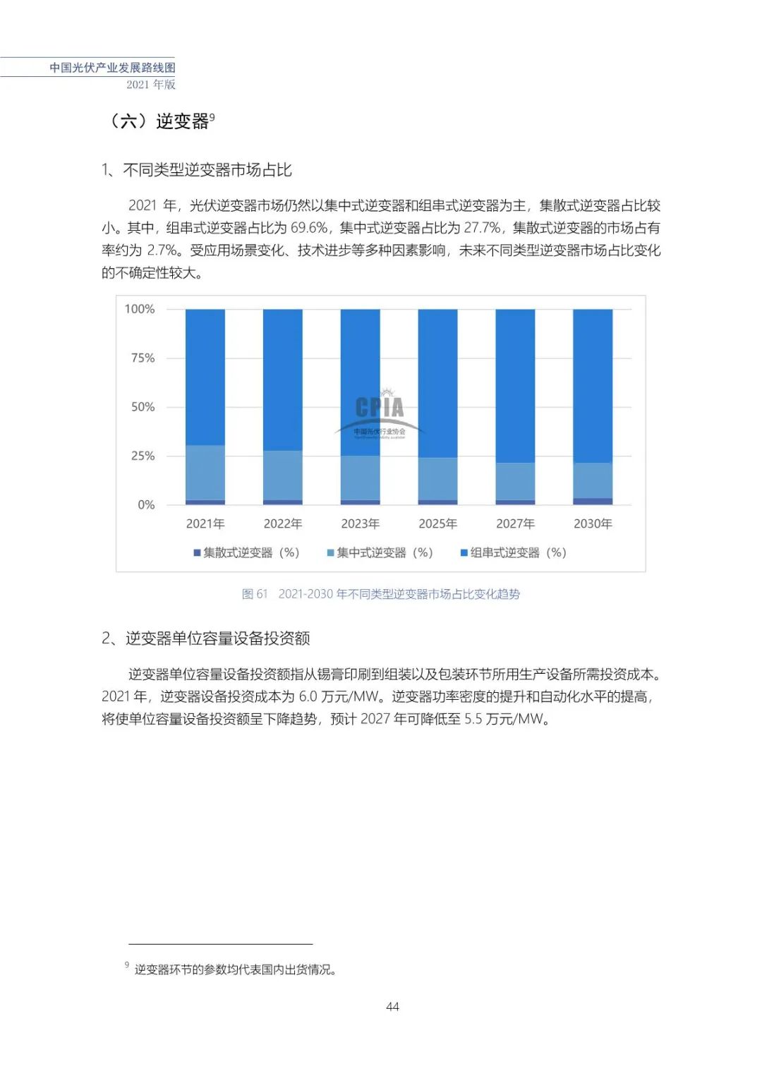 中国光伏产业发展路线图