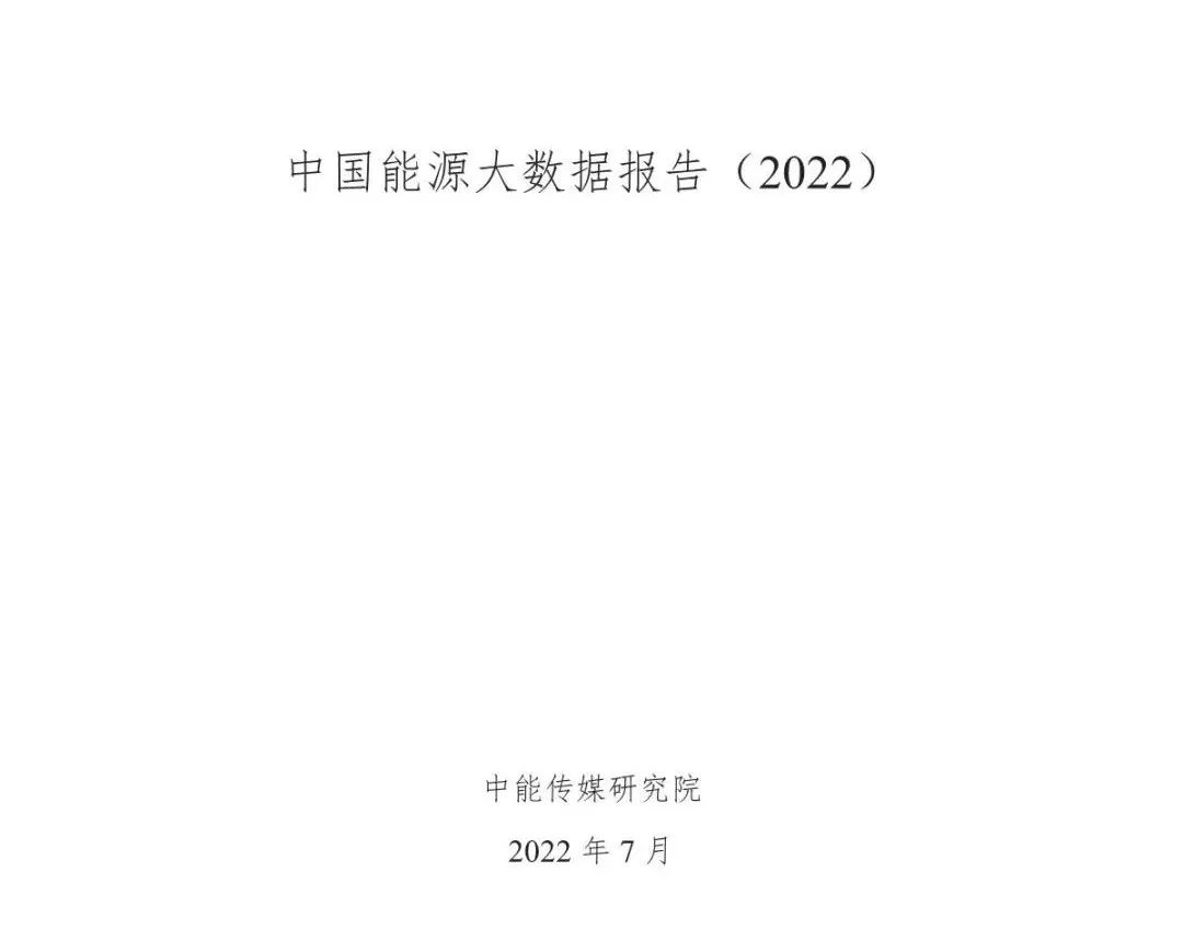 中国能源大数据报告（2022）