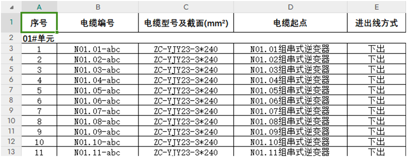 Candela3D | 自定义电缆清册导出格式